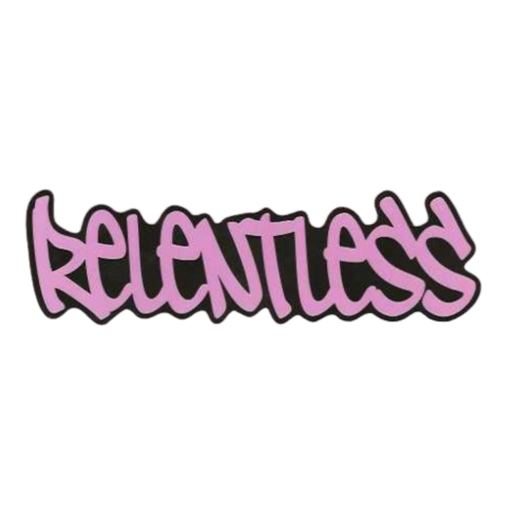 PINK RELENTLESS STICKERS